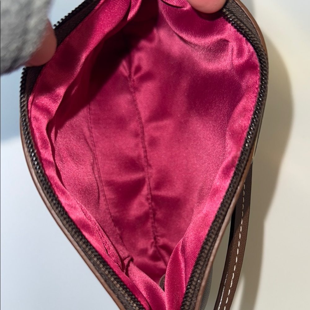 Coach Leather Wristlet  Brown - Picture 6 of 9